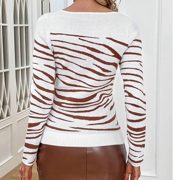 New striped boat neck sweater - Picture 3 of 4